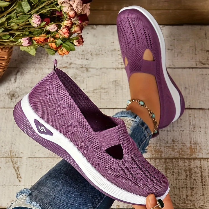 Stylish Lightweight Knit Cut-Out Sneakers for Women | Perfect for casual days
