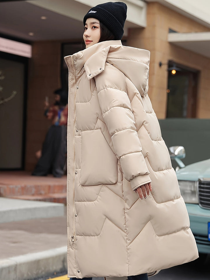 Stilvolle Warme Fleece Parka Winterjacke mit Kapuze für Frauen | Perfekt für Winteraktitäten