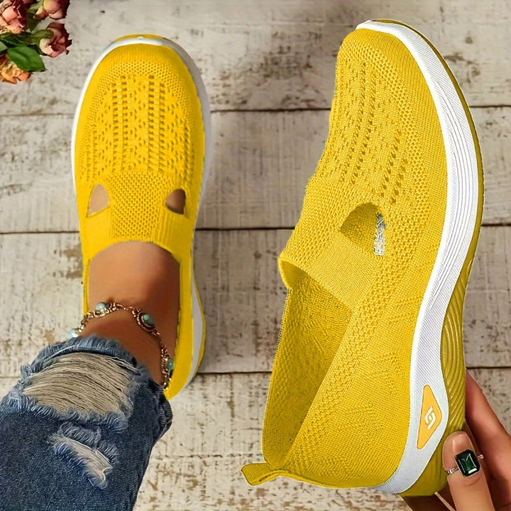 Stylish Lightweight Knit Cut-Out Sneakers for Women | Perfect for casual days