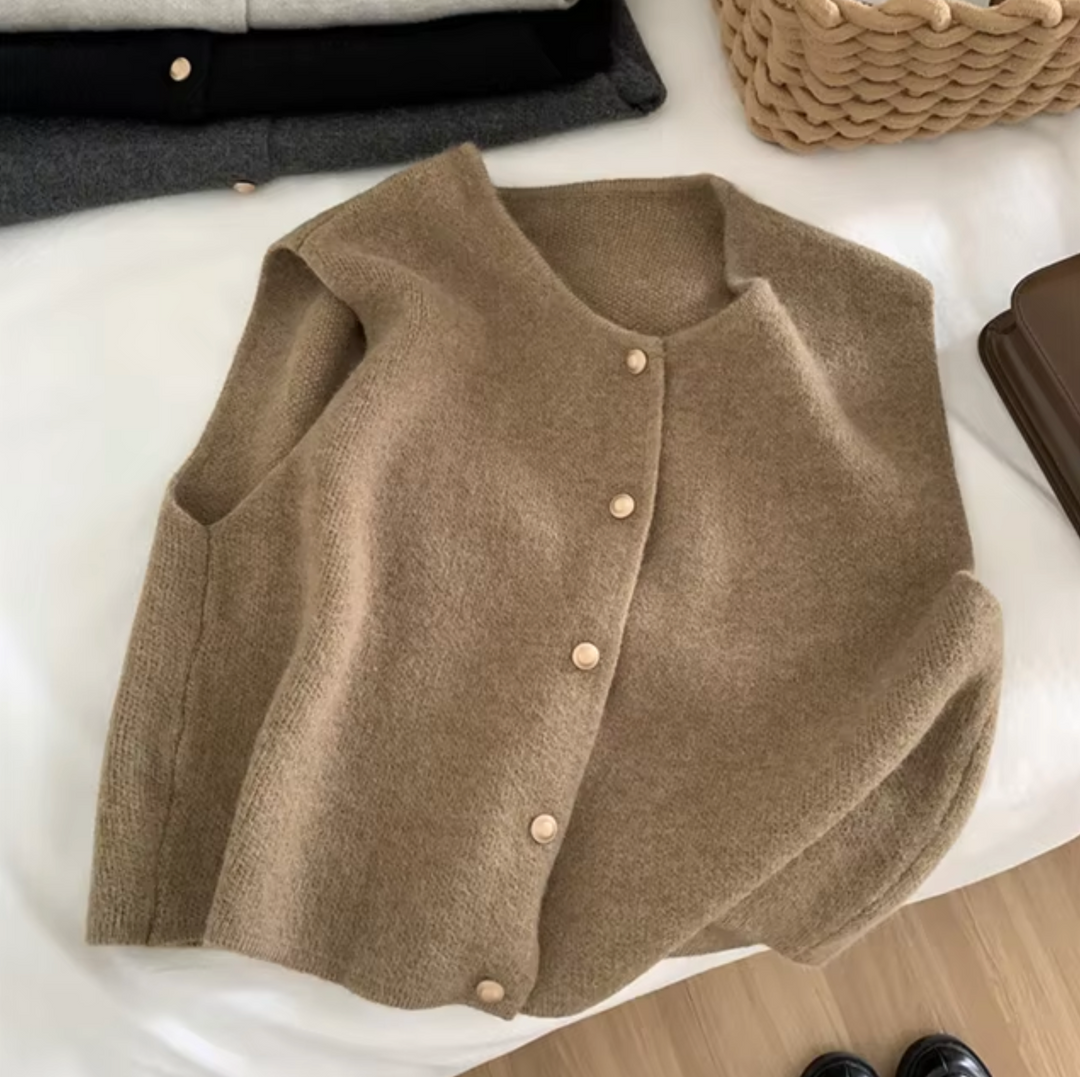 Annabeth – Gilet senza maniche lavorato a maglia