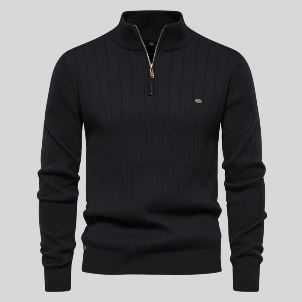 Soft and warm ribbed sweater for men
