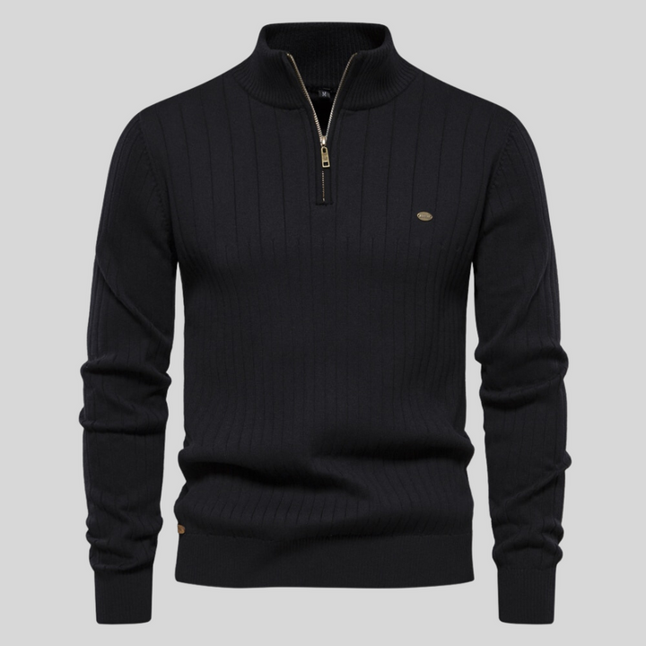 Soft and warm ribbed sweater for men