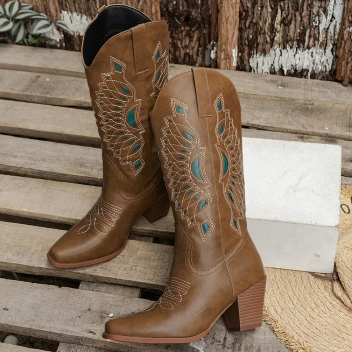 Grace - stilvolle bestickte Vintage-Stiefel