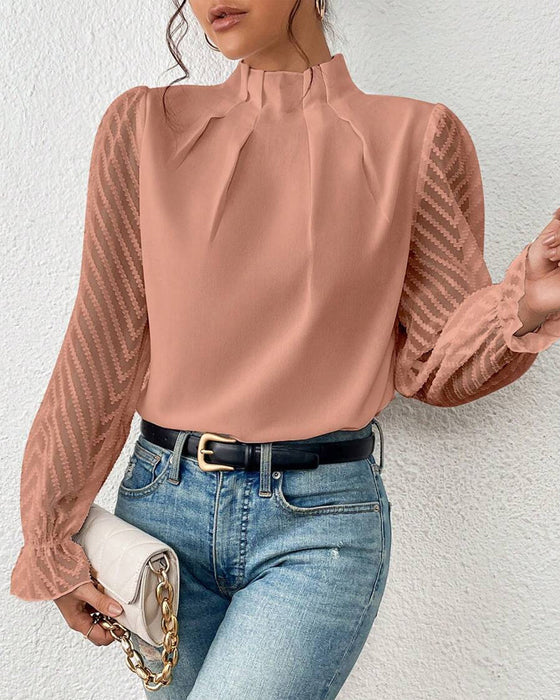 Felicity - Elegant top with ruffle sleeves for women