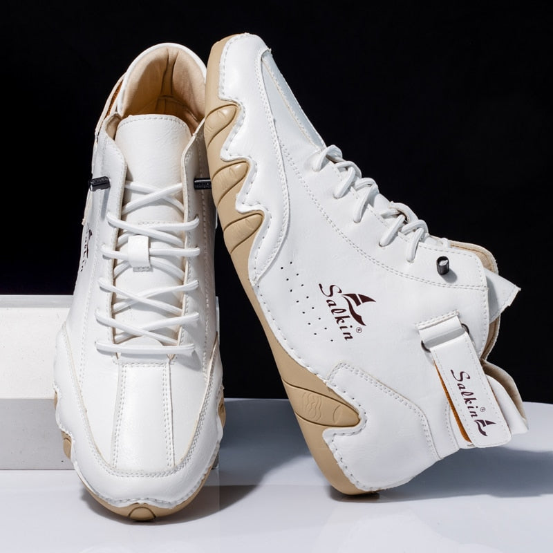 Salkin baskets homme – chaussures de sport antidérapantes avec fermeture auto-agrippante et design montante
