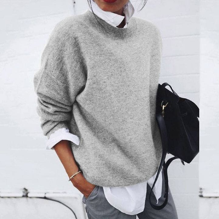 BESSIE | Comfortable two-layer top with shirt collar for women