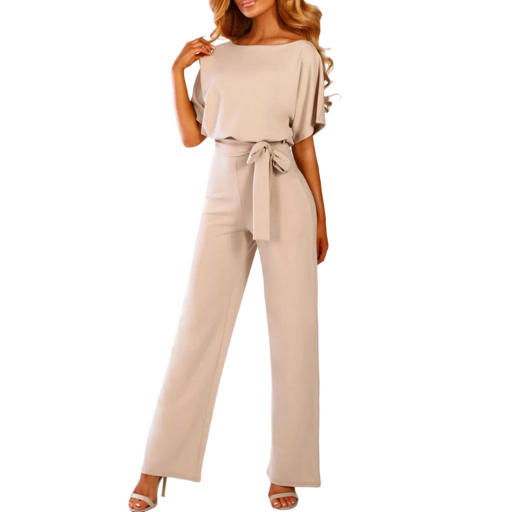 Elegante tuta da donna con cintura in vita e gamba larga – Perfetta per festa, ufficio o occasione serale