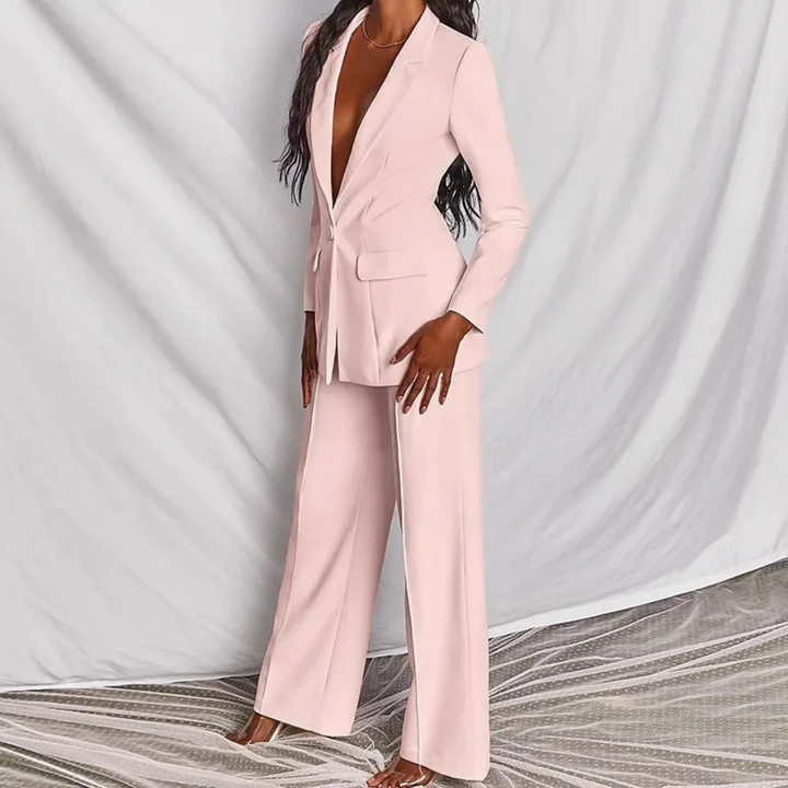 Bina - ensemble blazer-pantalon à manches longues pour femmes
