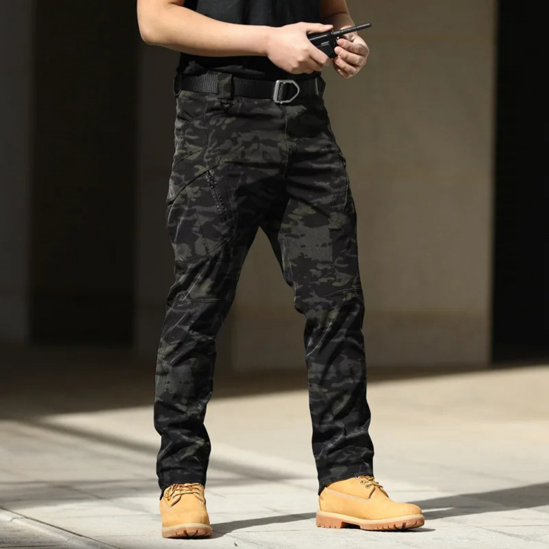 Pantalon cargo à plusieurs poches respirant pour homme avec fermeture éclair