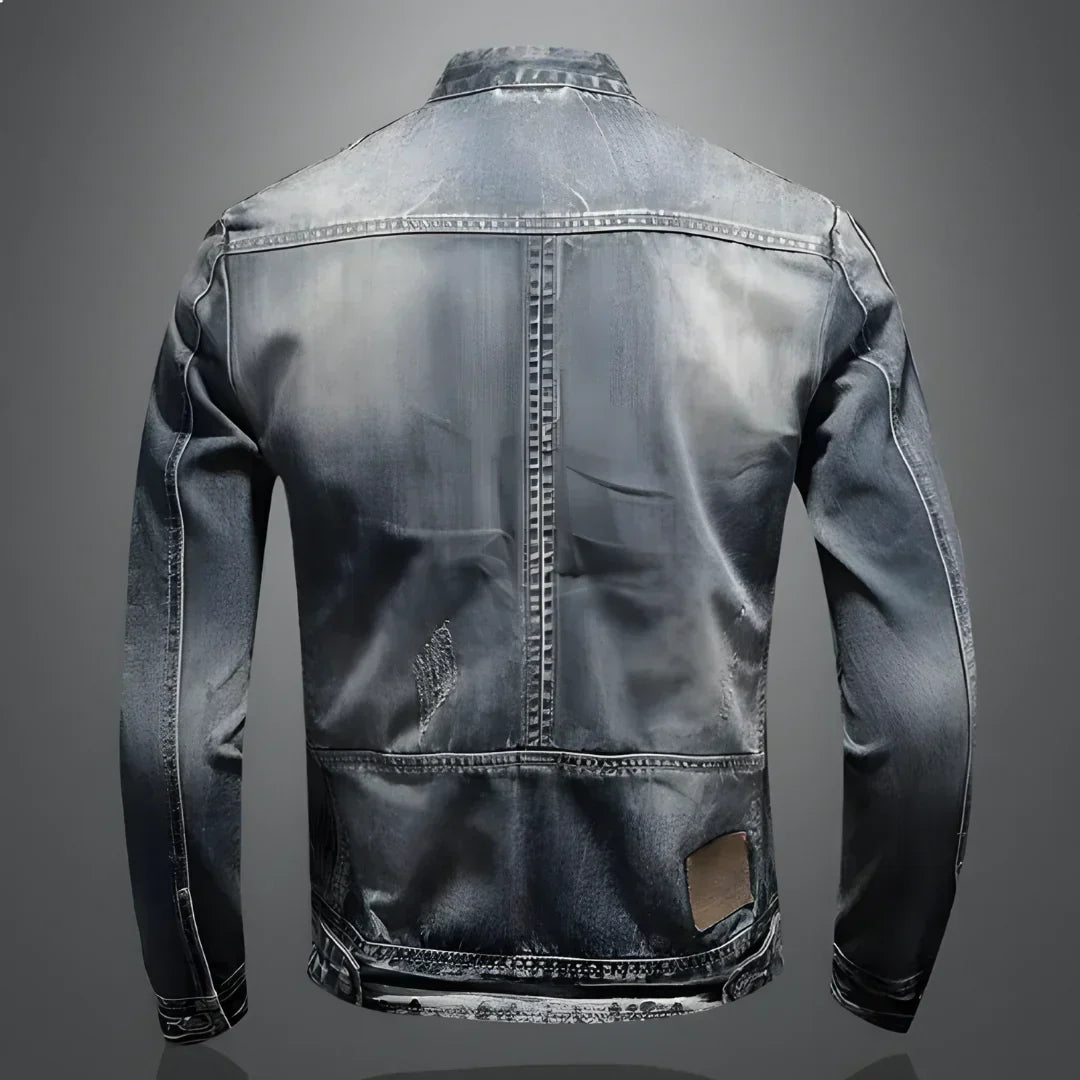 Antonio - veste en jean élégante avec fermeture éclair pour hommes