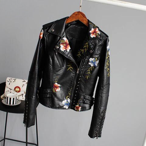 Quinn - bestickte Cropped Vintage-Jacke