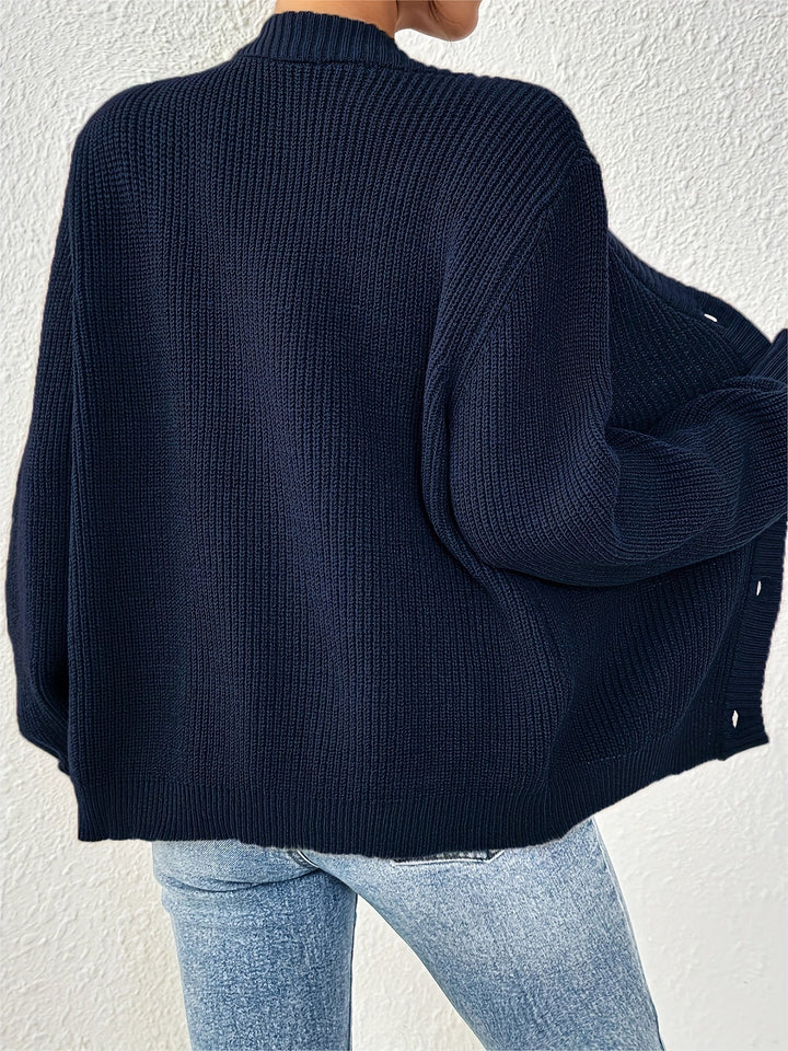 Lässiger warmer Baumwolle Strickcardigan für Damen | Perfekt für lässige Tage