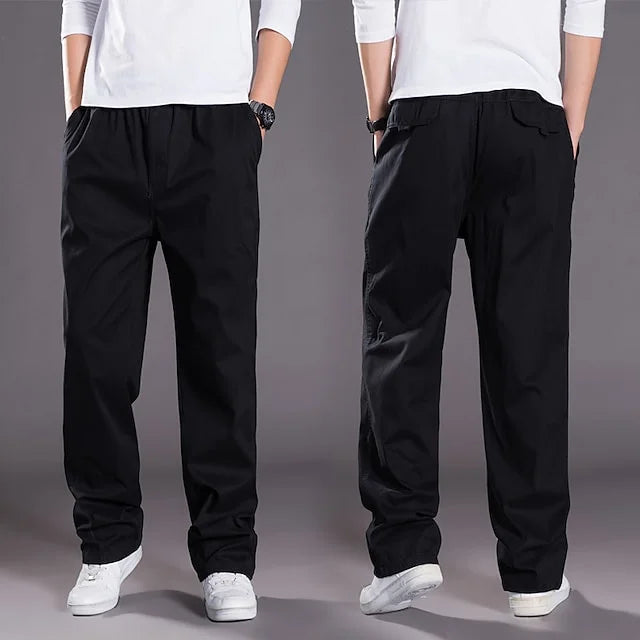 Conrad - Pantalon cargo homme droit à taille élastique