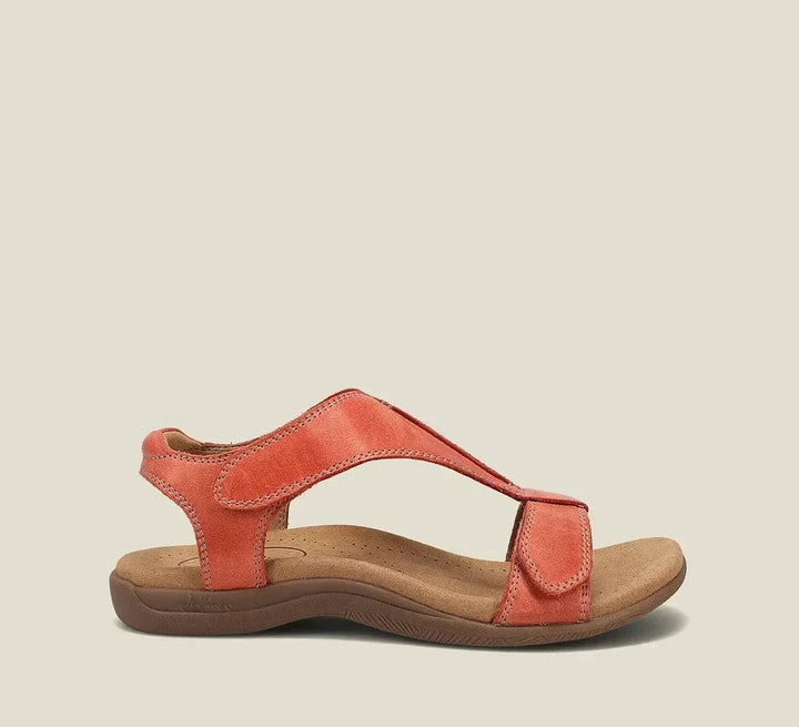 Damen Sommer Sandalen mit Reißverschluss – Bequeme T-Steg Sandalen mit weichem Fußbett & rutschfester Sohle