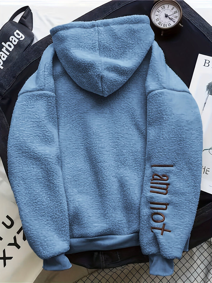 Stilvoller Fleece Hoodie mit Kapuze und Backprint für Damen | Perfekt für Casual Tage