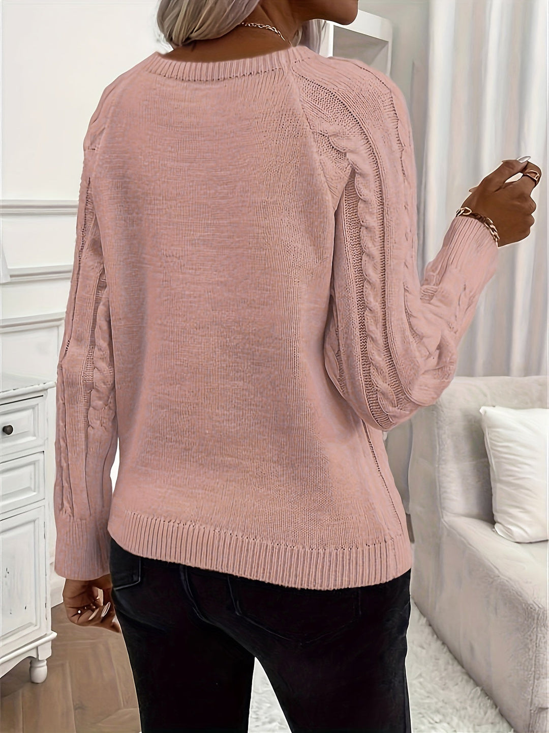 Maryellen - pull en maille torsadée avec câble pour femmes