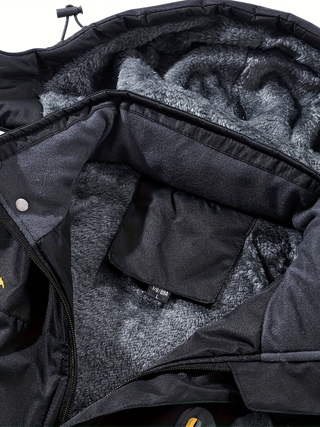 Veste d'hiver pour hommes avec poche à rabat en polaire à fermeture à bouton chaud | Parfait pour les activités de plein air
