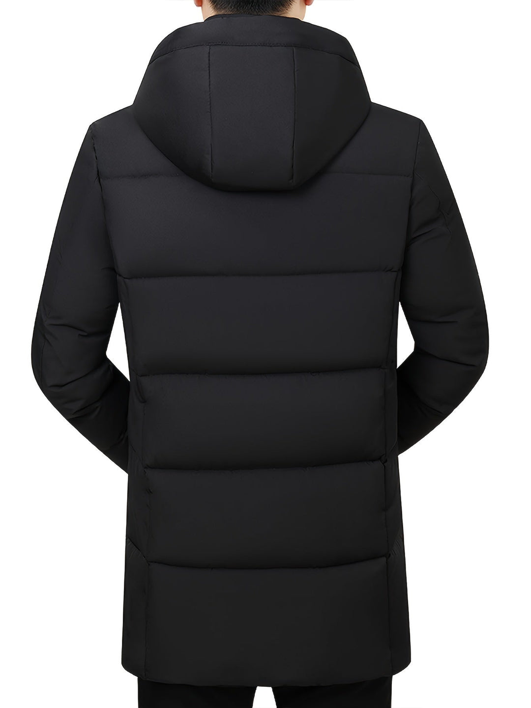 Veste d'hiver homme avec capuche – Veste matelassée chaude, coupe-vent et imperméable avec fermeture éclair et poches