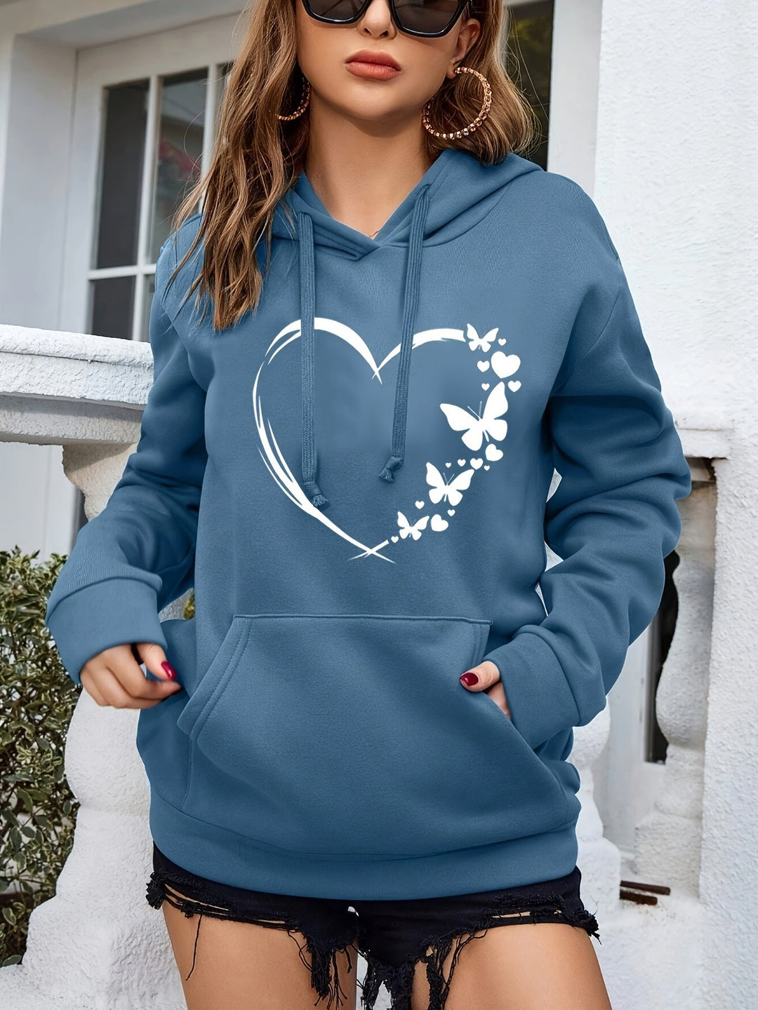 Sweat-shirt à capuche décontracté avec imprimé et capuche pour femmes | Parfait pour les jours décontractés