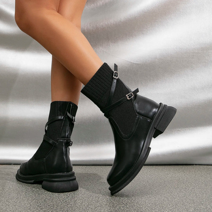 Vegane Leder Stiefeletten mit Absatz für Damen | Ideal für den Alltag