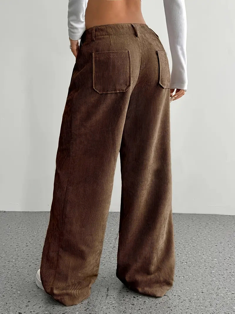 Makara – Pantaloni a cordoncino con gamba larga