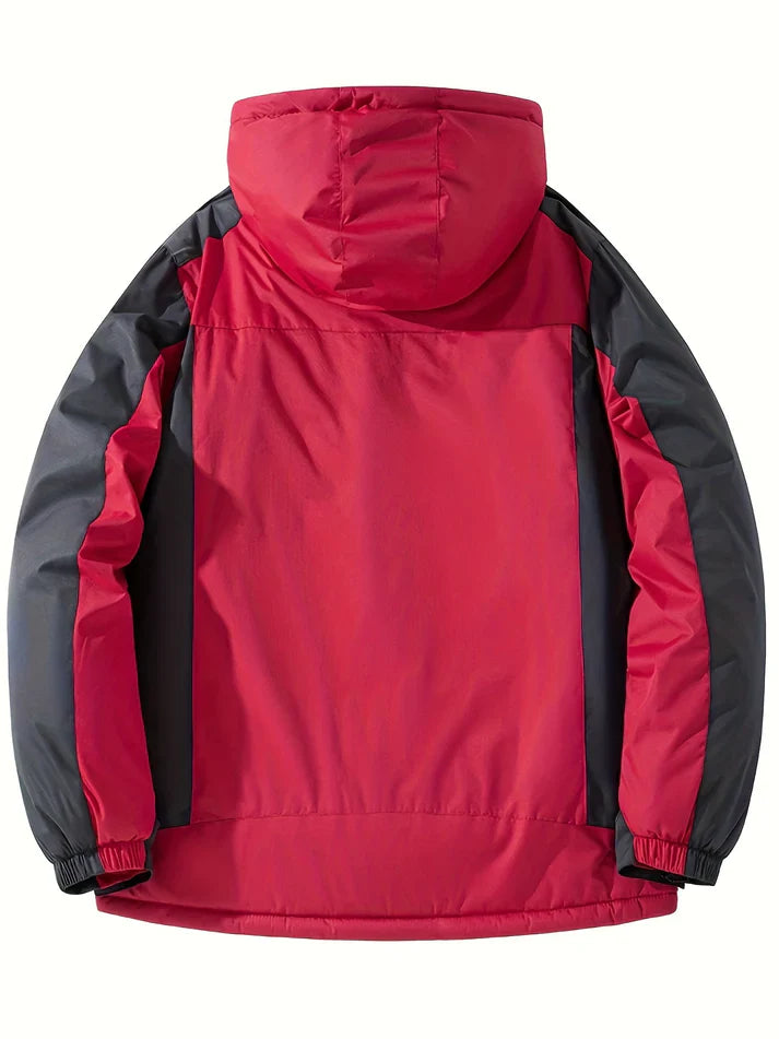 Veste d'hiver pour hommes avec poche à rabat en polaire à fermeture à bouton chaud | Parfait pour les activités de plein air