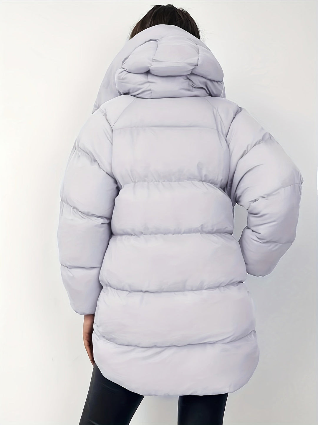 Elegante giacca invernale imbottita calda con cappuccio per donna | Perfetta per attività all'aperto