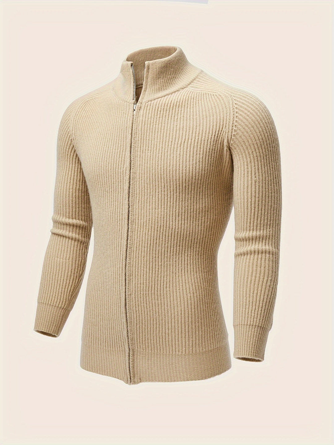Eddy - Pull homme cardigan en tricot avec fermeture éclair