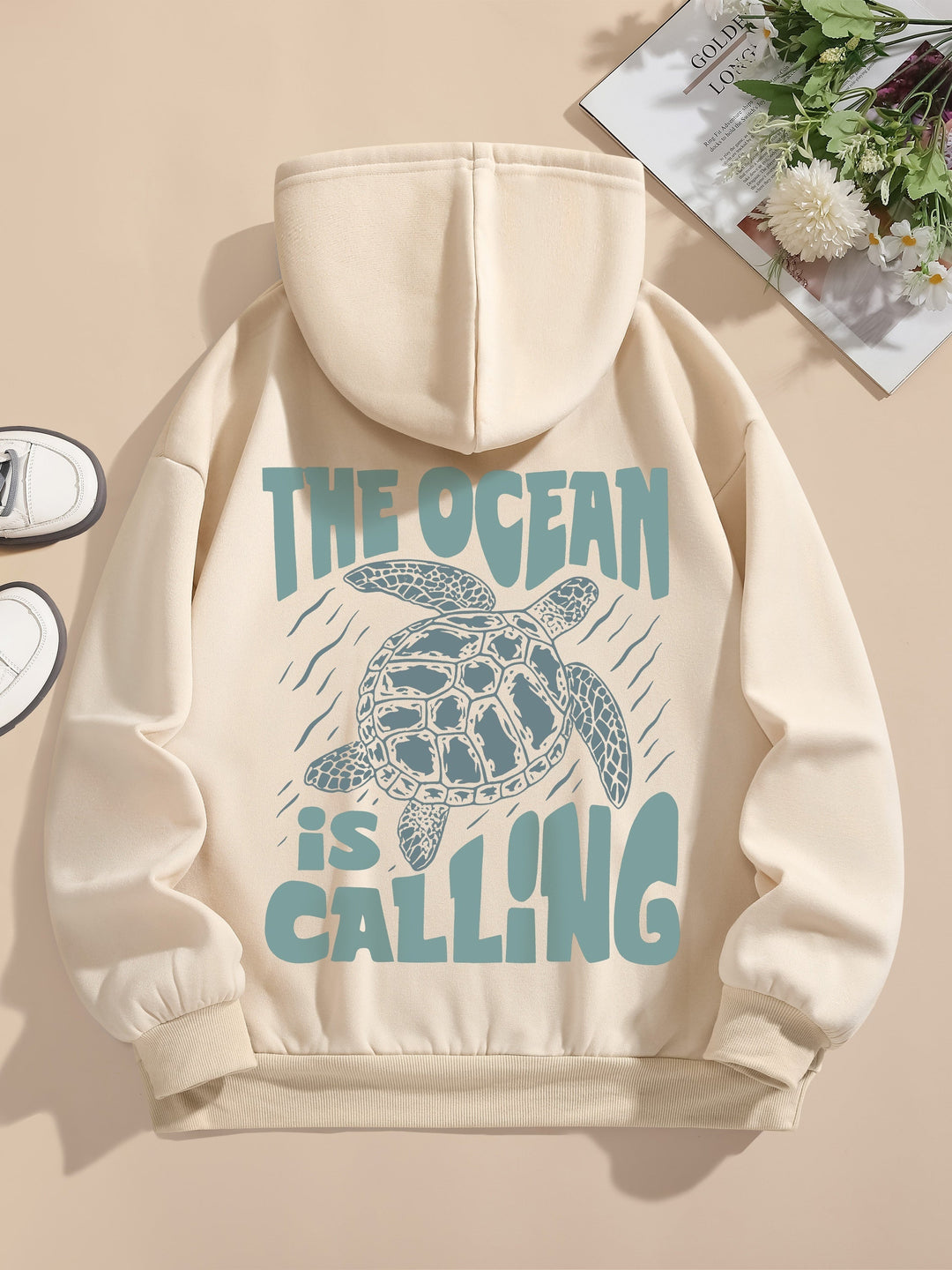 Lässiger Sweat-Pullover-Hoodie mit Backprint und Kapuze für Women | Perfekt für lässige Tage