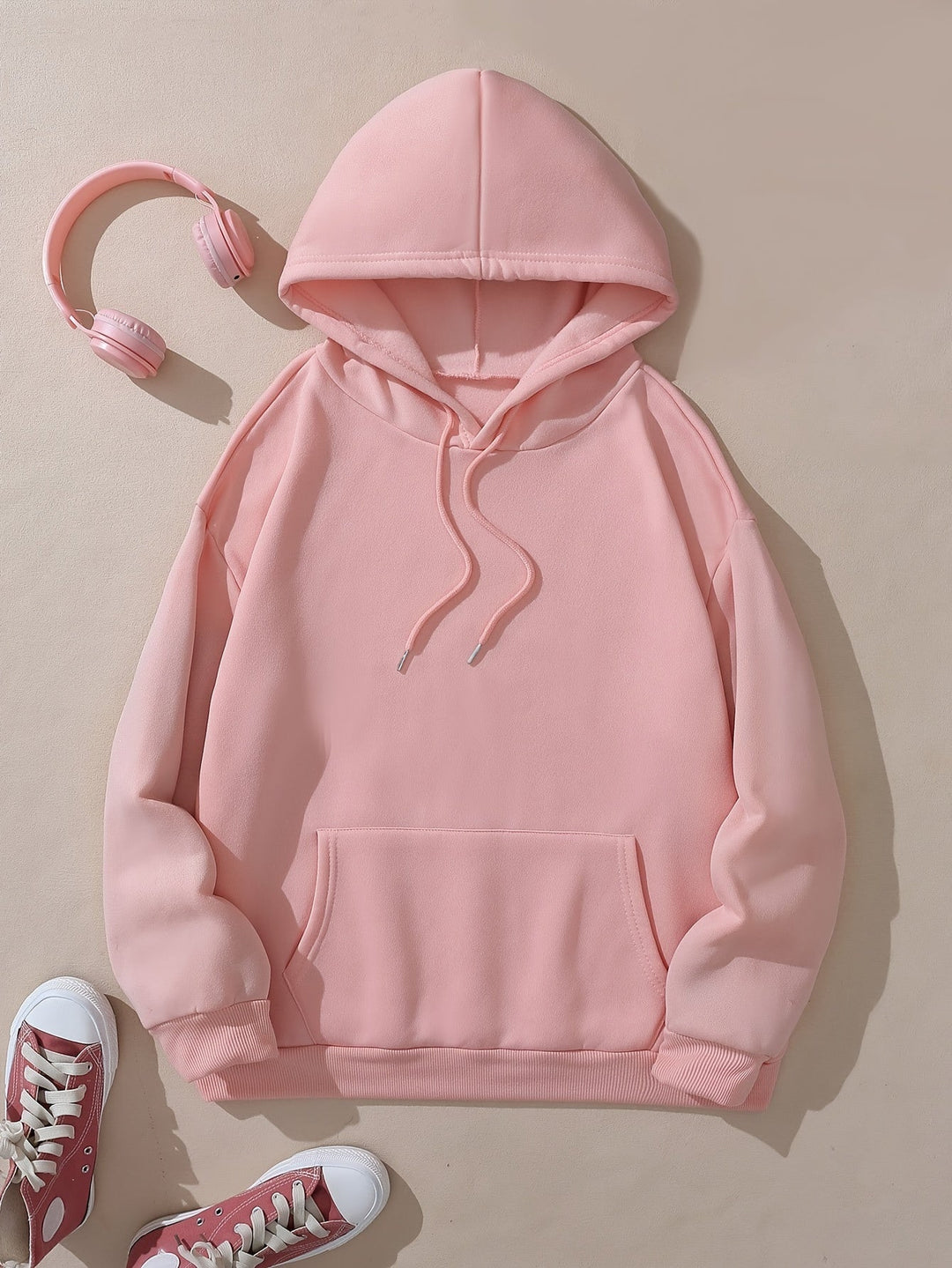 Lässiger Pullover-Hoodie mit Backprint und Kapuze für Women | Perfekt für Casual Days