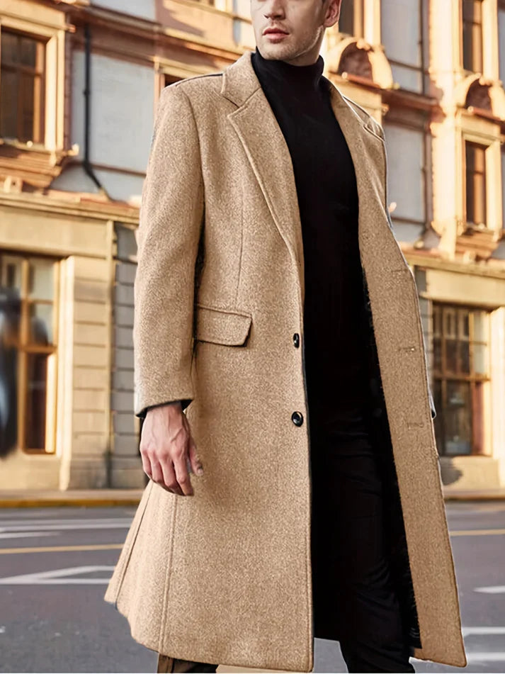 Manteau d'hiver trench rétro élégant pour hommes | Parfait pour les activités de plein air