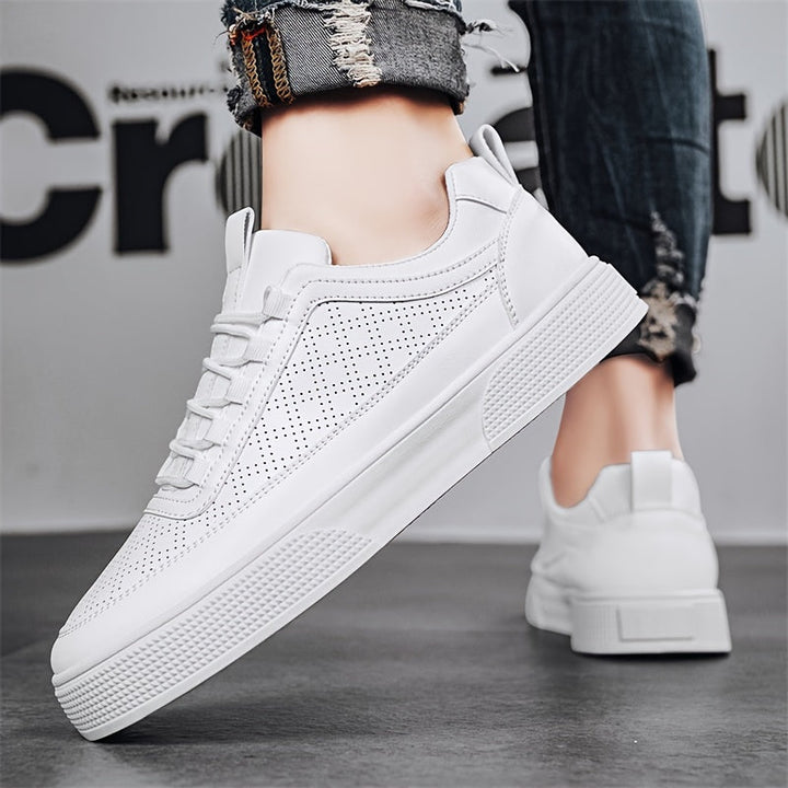 Baskets minimalistes pour hommes en blanc – Chaussures de loisirs confortables au look épuré