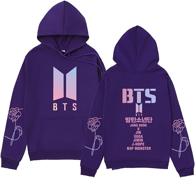 Bts Sweat-shirt à capuche unisexe décontracté Hoodie cosplay veste top