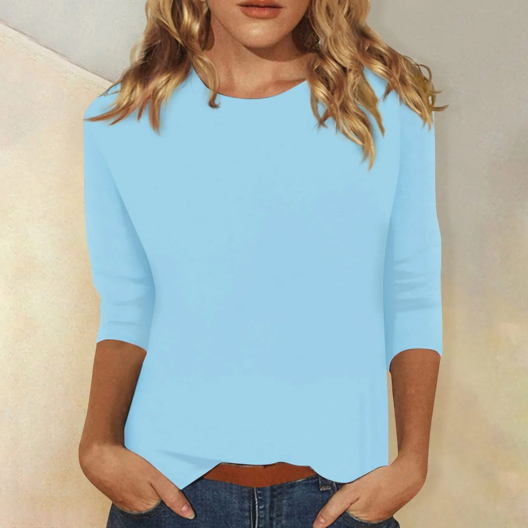 DARIELA | T-shirt à manches longues pour femmes avec col rond