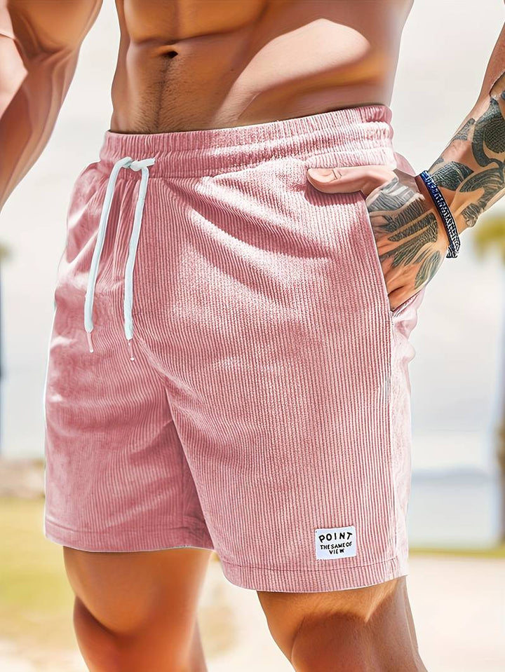 Men's swim shorts with elastic waistband & drawstring – Lightweight beach shorts for summer, vacation & sports