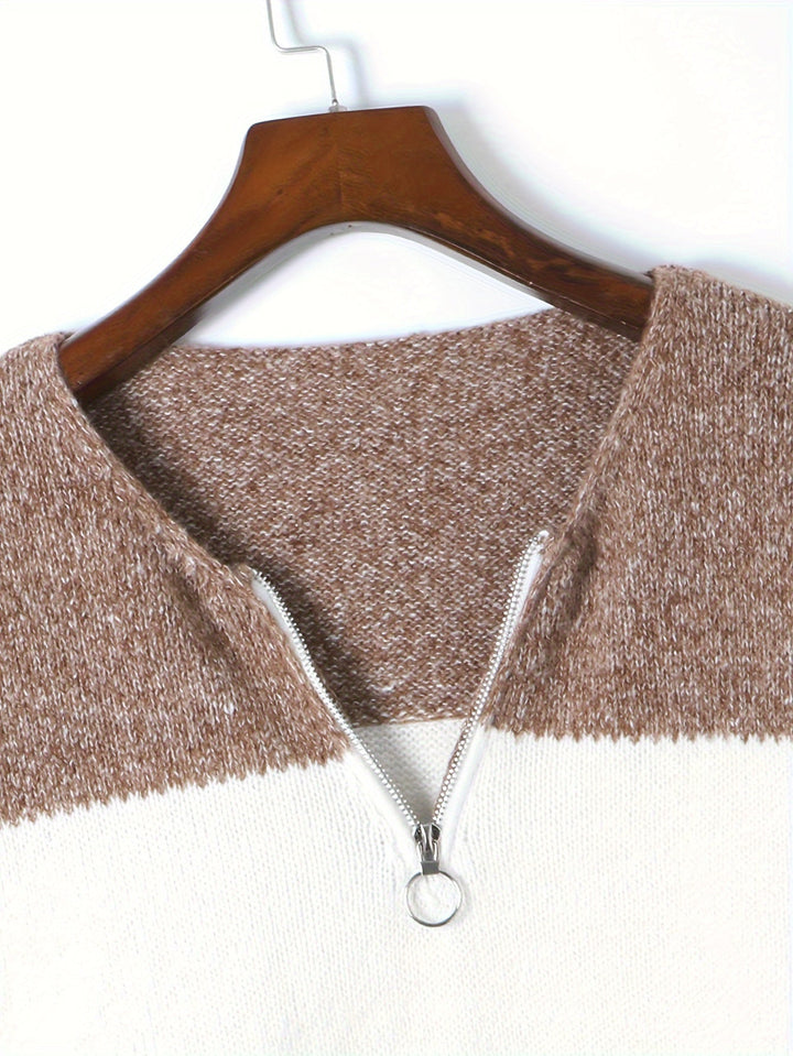 Cathryn - Pull décontracté à fermeture éclair pour femme