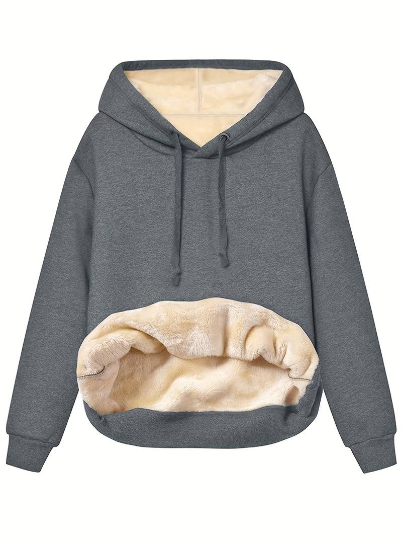 Cristy - Plüsch-Fleecejacke mit Kapuze