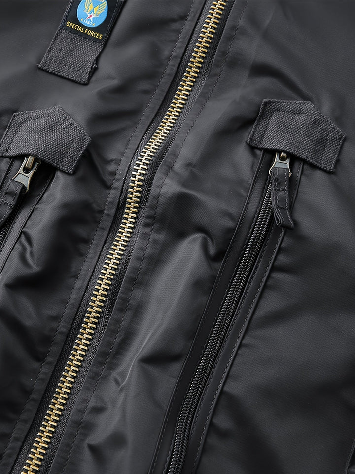 Veste bomber chaude tactique d'extérieur avec col montant pour hommes | Parfait pour les activités de plein air