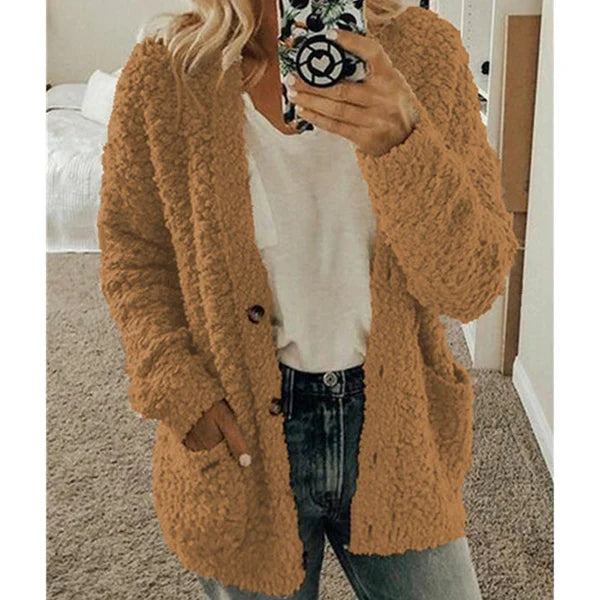 Everly - Mode Lange Warme Strickjacke