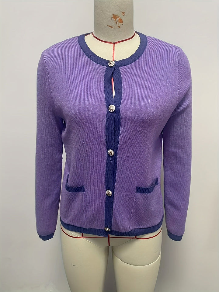 Eleganter warmer Woll Strickcardigan mit Taschen für Damen | Perfekt für den Alltag