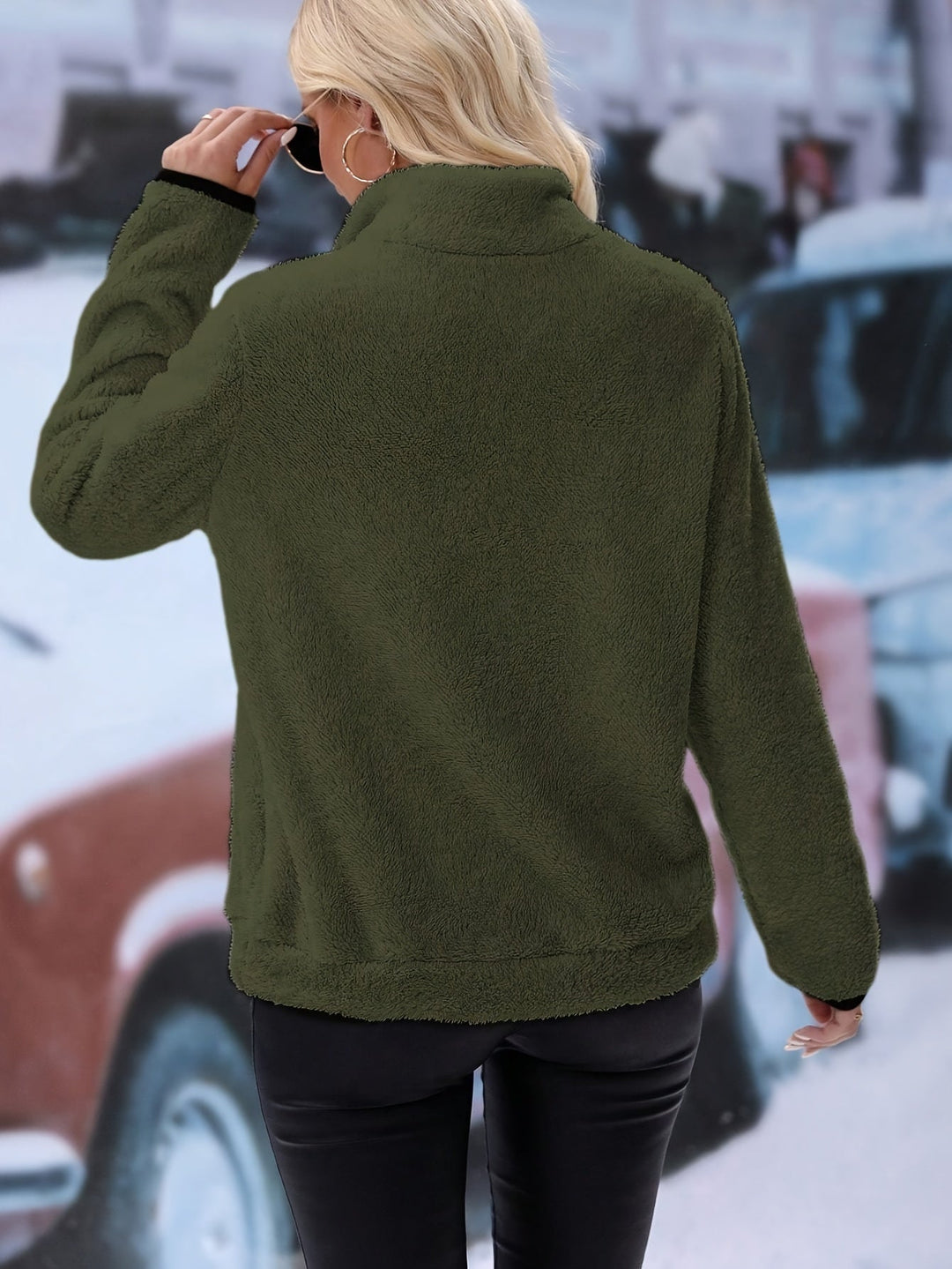 Bridgett - Lässiger Fleecepullover mit Reißverschluss Damen