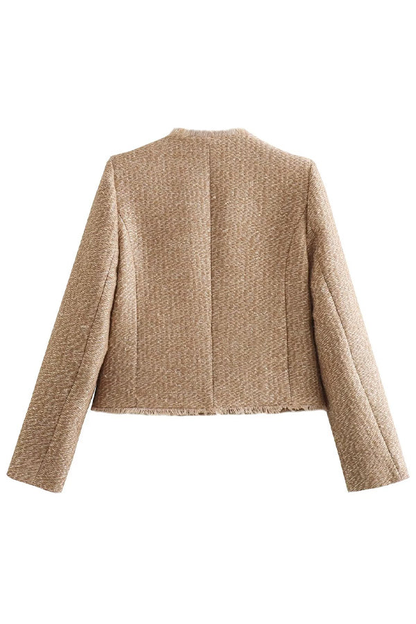 Annette - Veste avec col rond et boutons