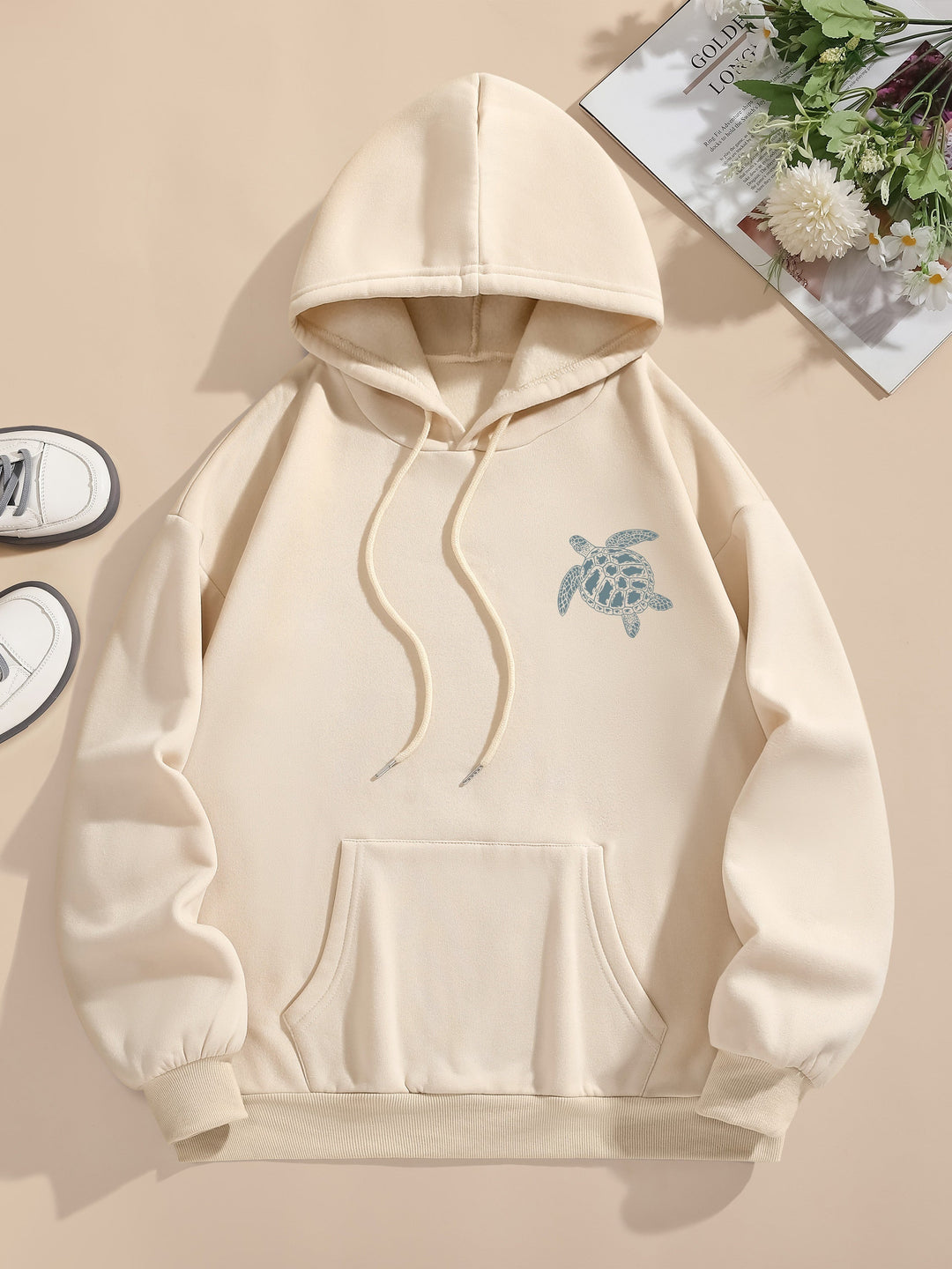 Lässiger Sweat-Pullover-Hoodie mit Backprint und Kapuze für Women | Perfekt für lässige Tage