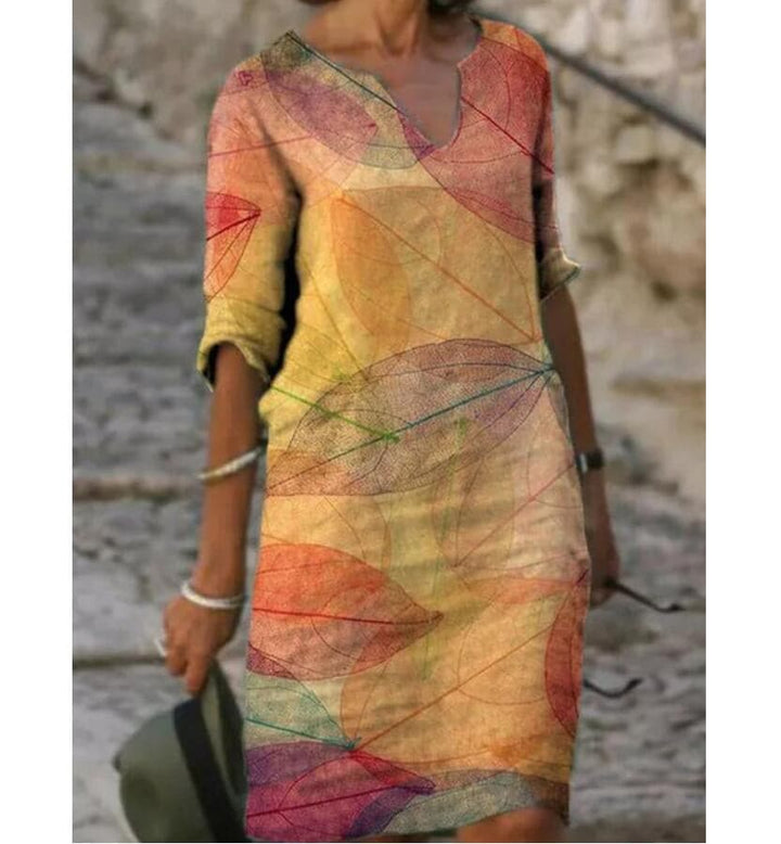 Robe Midi Élégance Florale – Raffinement Naturel et Sophistication