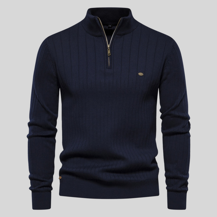 Soft and warm ribbed sweater for men