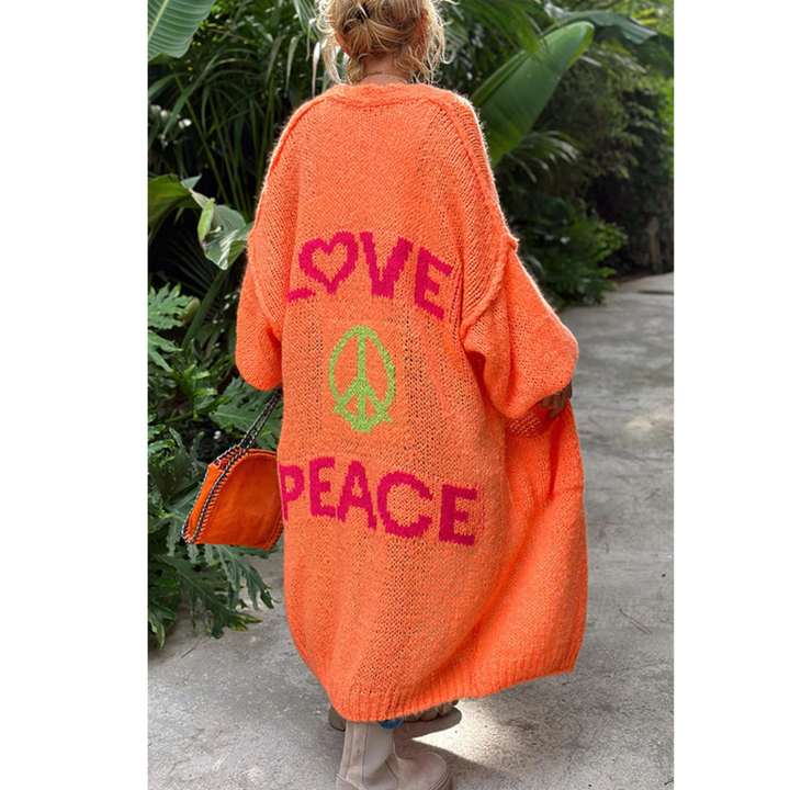 Irene - Gilet en tricot peace stylé