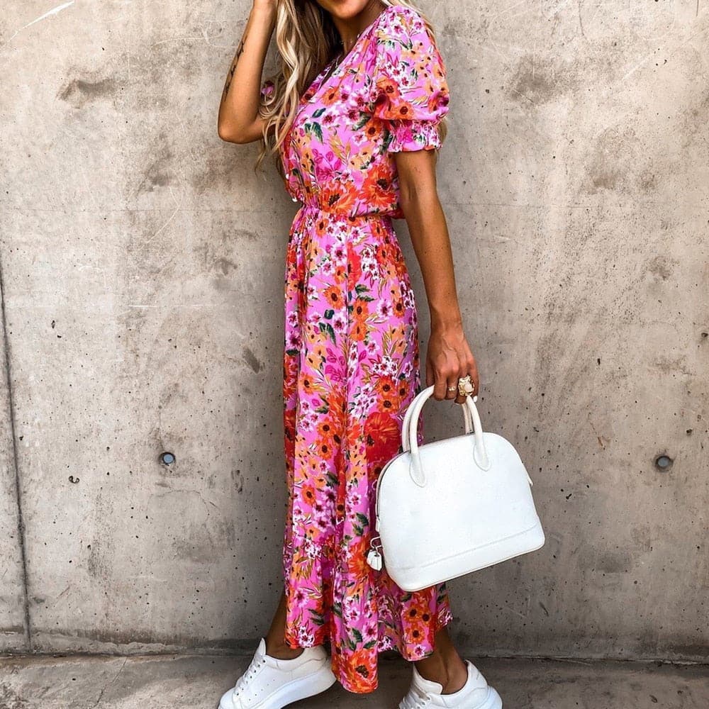 Robe portefeuille tropical sérénité – fraîcheur et élégance estivale