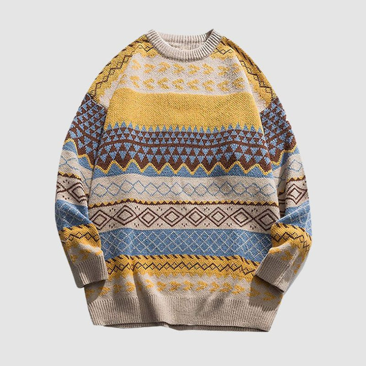 May - Gestreifter Vintage-Pullover
