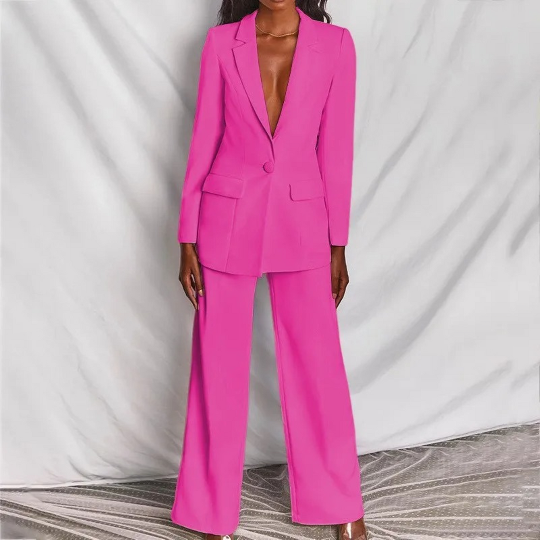 Bina - ensemble blazer-pantalon à manches longues pour femmes