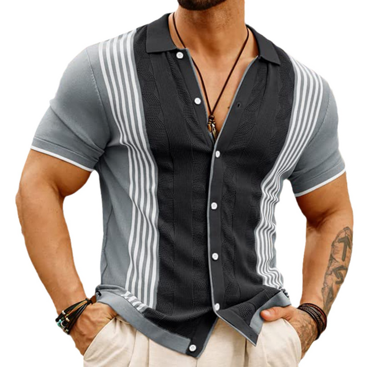 Ritchy - Chemise à manches courtes - Classique - Style formel - Idéal pour un usage quotidien pour hommes
